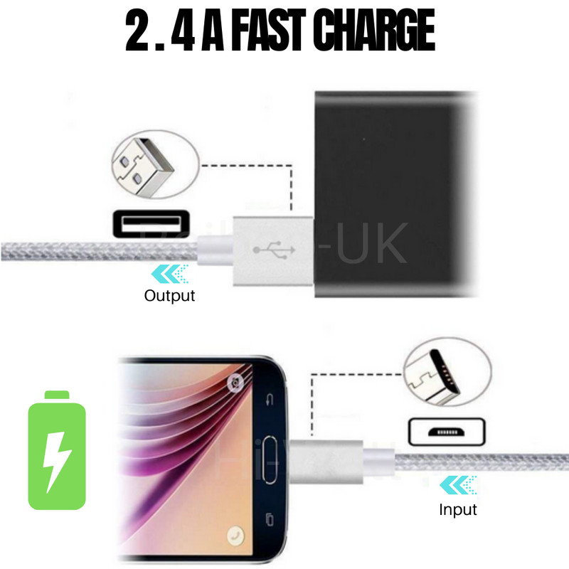 2Pack 10FT Braided Micro USB Charger Cable Fast Charge For Samsung Android Cord gallery