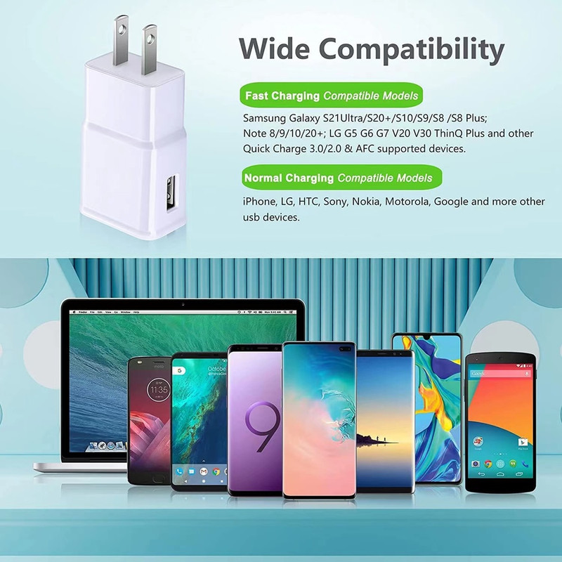 For Samsung Galaxy S9 S10 S21 S22 Adaptive Fast Charger Plug Power Adapter Lot gallery