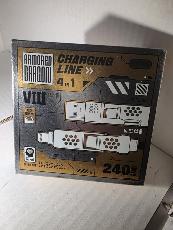 Mfish 4 in 1 Charging Line Cable 240w Armored Dragon Type C USB A iPhone Android