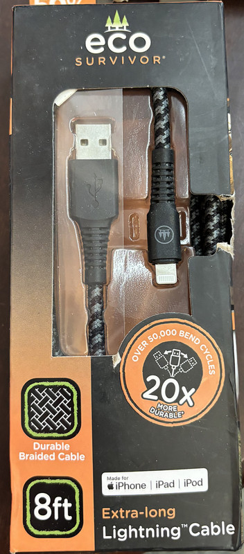 Eco Survivor 8ft Light… USB Braided Cable