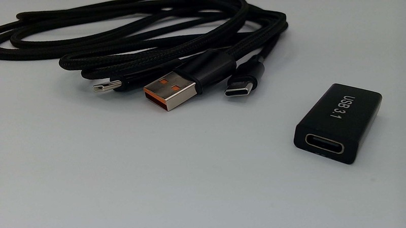USB C Cable 3FT, 3 In 1 USB C Charging,3A Splitter Black gallery