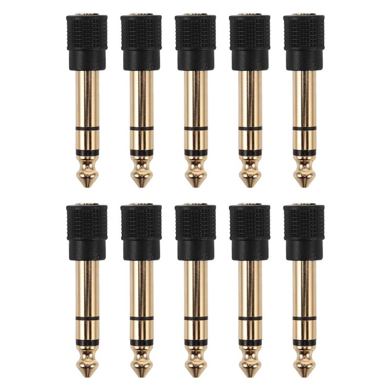 10 Pcs Stereo Headphone Adapter Headphones Earphone Jack Conversion Aux