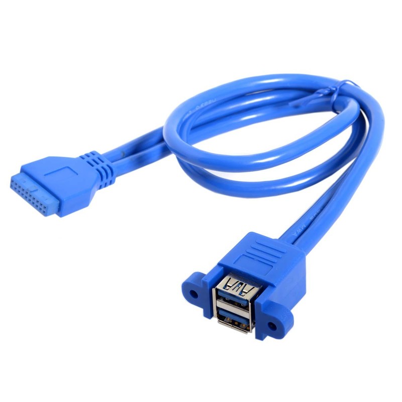 Stackable USB 3.0 Female Panel Type to Motherboard 19Pin 20Pin Header Cable 5…