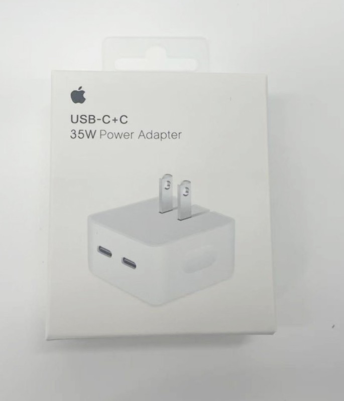 Genuine Apple 35W Dual USB-C Port Compact Power Adapter Wall Charger A2571