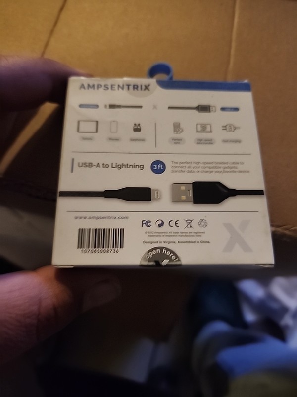 Ampsentrix 3ft USB A To Apple Infinity Cable gallery