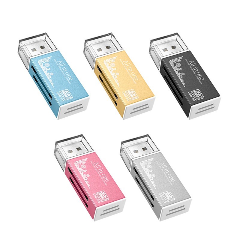 4 Ports Card Reader USB2.0 TF MS MD Card Reader Adapter For Laptop PC gallery