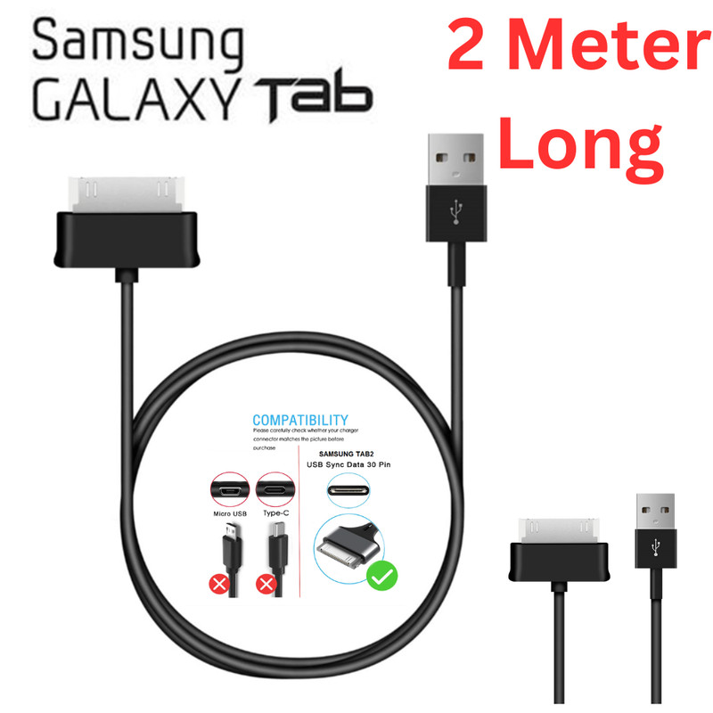 2M/(TAB2) Data Charg Charging Cable for Samsung Galaxy Tab 7.0 G-P1000 G-P1010