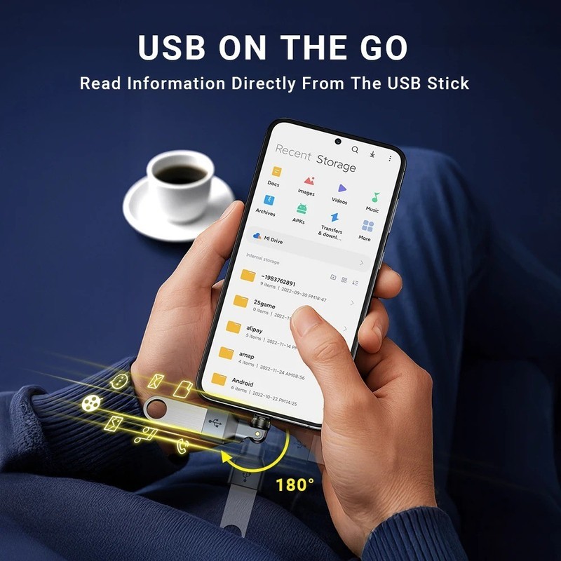 Magnetic USB Type C to USB Female OTG Adapter 9 Pin Data Converter New gallery