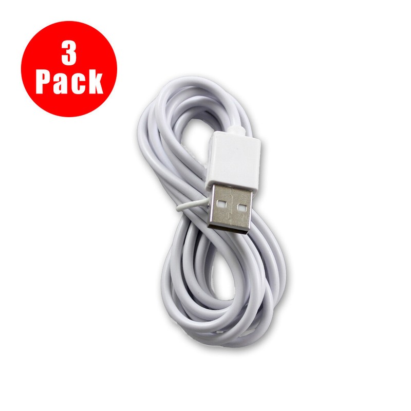3X USB Cable Cord 6FT For Apple iPhone 5 5s 7 8 Plus X 10 Ten Data Sync Charger
