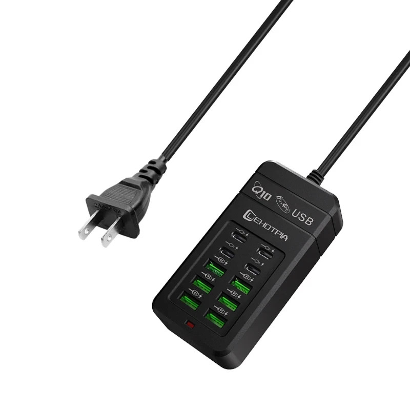EU UK US Plug Multiple Rapide USB Charger Power Adapter 1.2M Extension Cord 6 US gallery