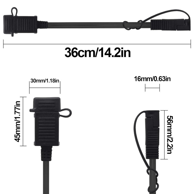 SAE to USB Adapter Motorcycle Cable SAE Quick Connector to 5V 2A USB a Female Po gallery