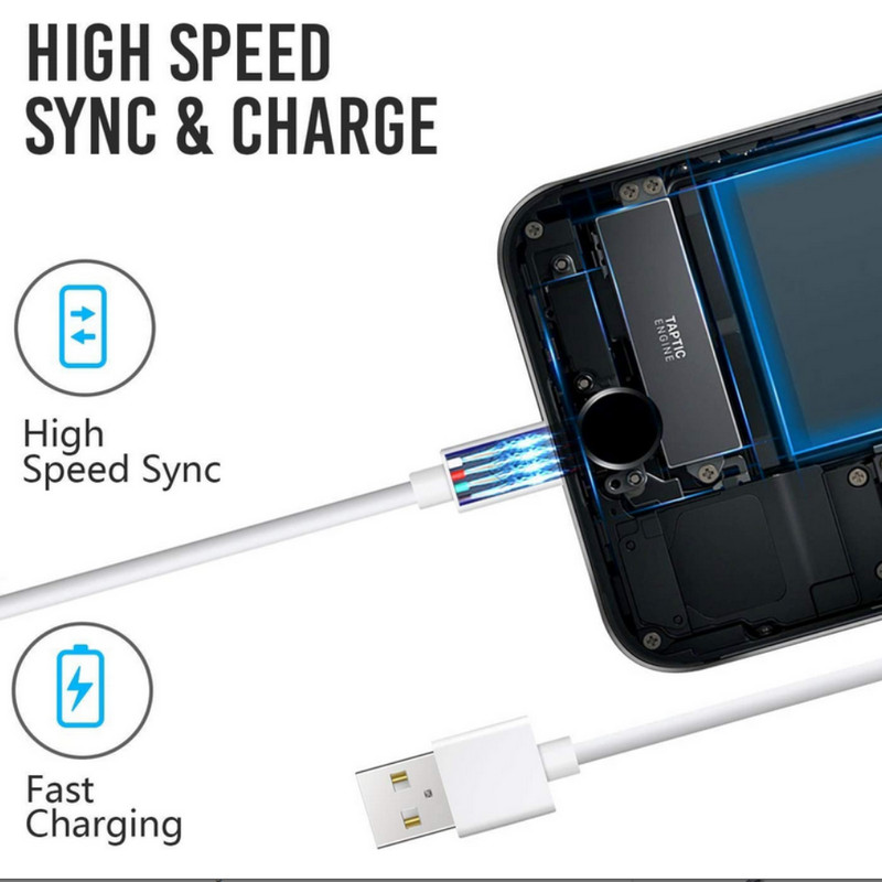 Lot of 100X USB Fast Charge Charging Cable For iPhone 14 13 12 11 Pro Max XR 8 7 gallery
