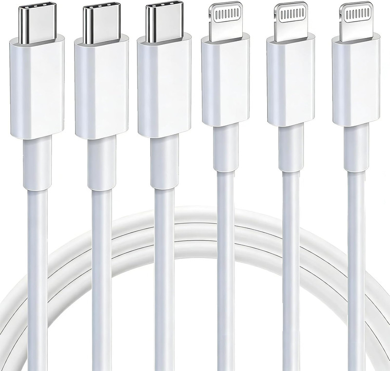 Iphone Charger Cord [Apple Mfi Certified] USB C to Lightning Cable 3Pack 10 FT T