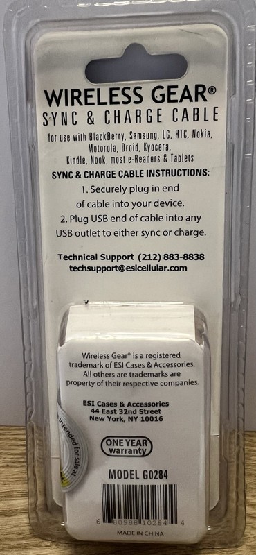 Wireless Gear Sync & Charge Cable White 4ft gallery