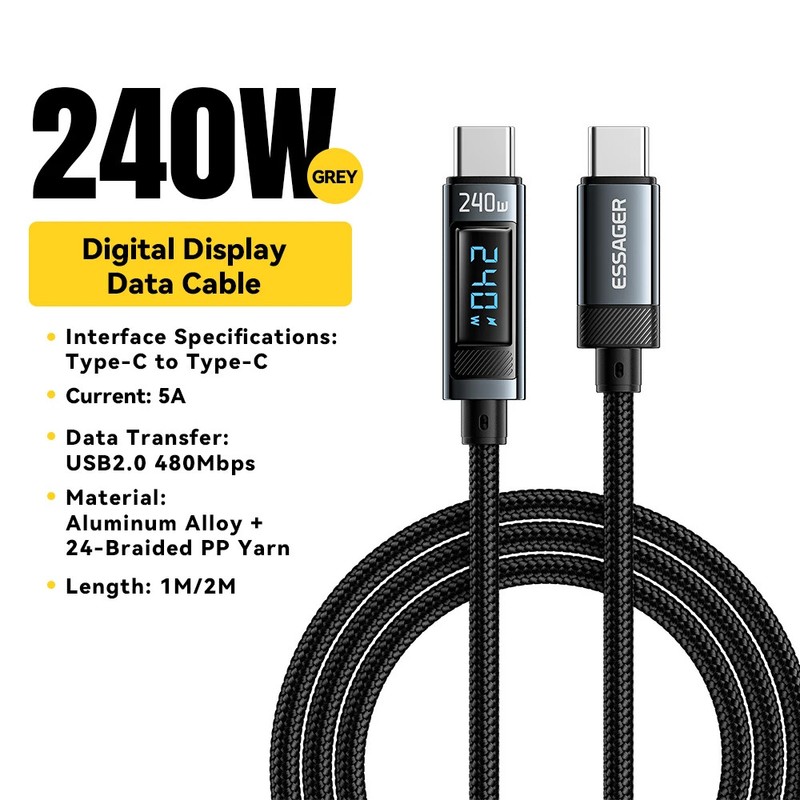 Essager 240W Type C To USB C Cable PD 3.1 Fast Charge Cable For iPhone Samsung gallery