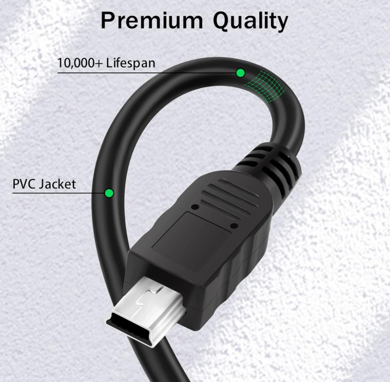 USB C to Mini USB Cable 4 Feet, Mini USB to Type C Cable, USB C to Mini 5-Pin gallery