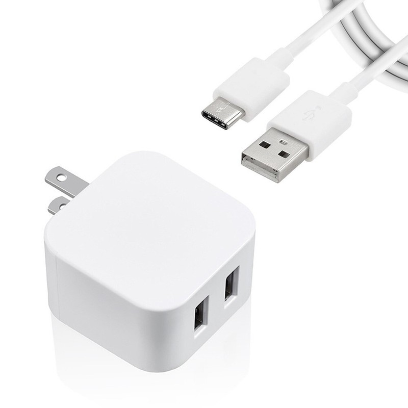 High Security Dual USB Power Adapter & High Speed Type C Cable f Nintendo Switch