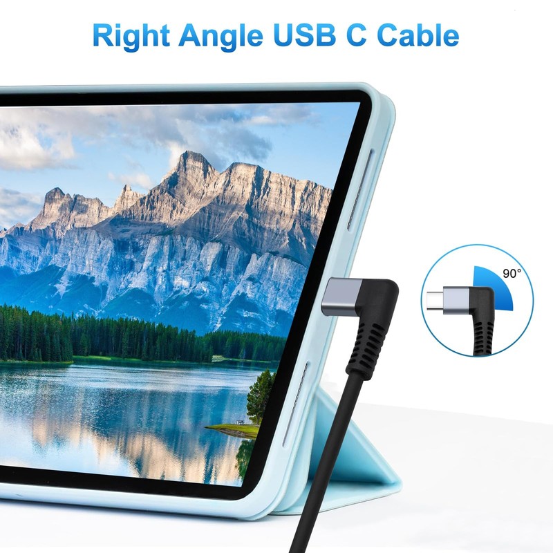 Coiled USB Cable - USB to USB Right Angle Cable for Car 100W 90 Degree -Fast ... gallery