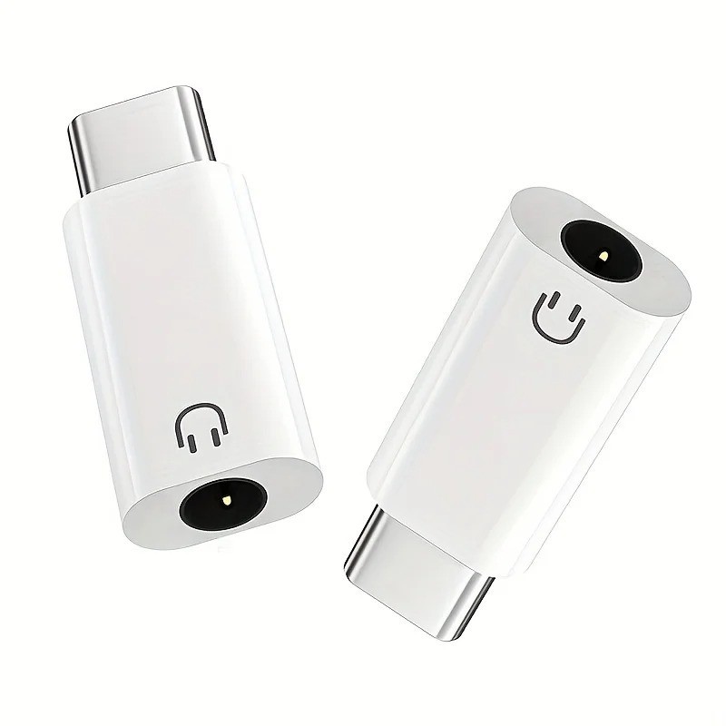 2 Pack USB-C Type C Adapter Port to 3.5MM Aux Audio Jack Earphone Headphone Car gallery