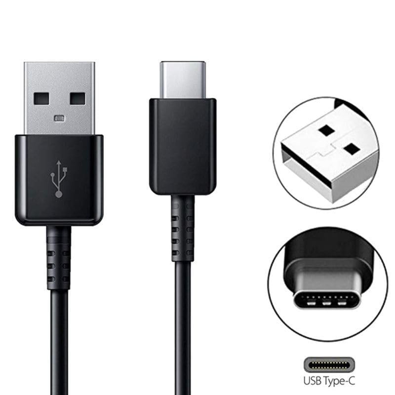 3Ft USB Type-C Fast Charging Cable for Samsung Galaxy SmartPhone Universal Black
