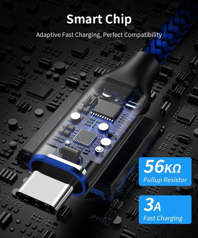 3Pack 3/6/10Ft USB to Type-C Cable Fast Charger Charging Data Sync Cord gallery