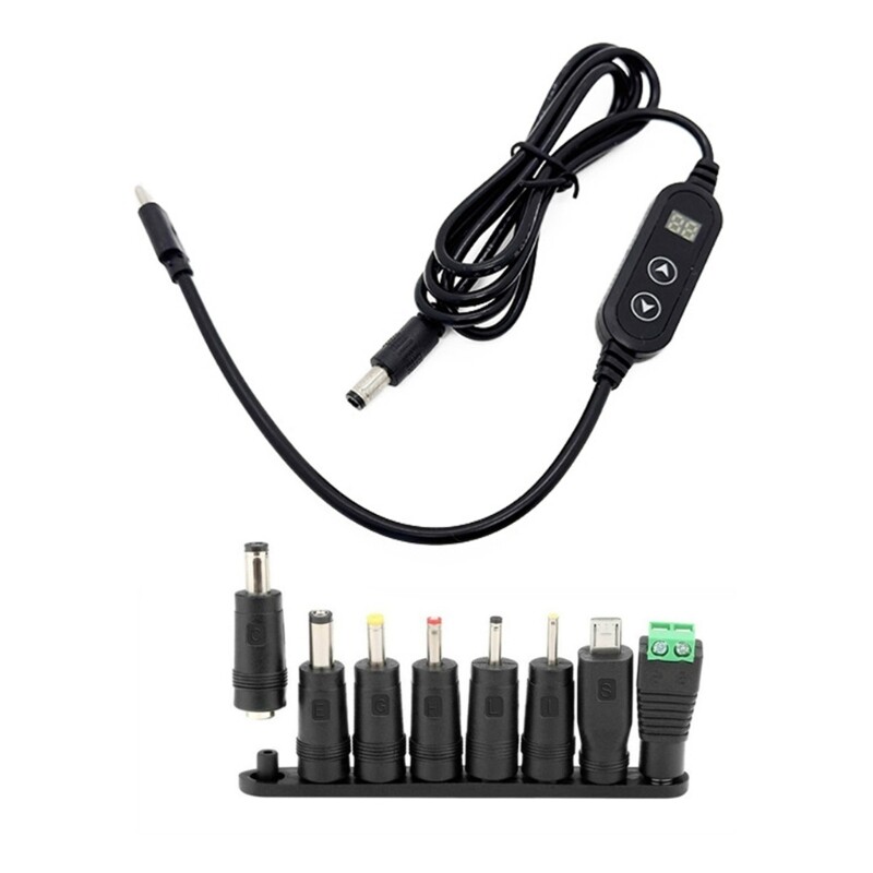 USB C to DC5521 Adapter Cable Charging Cord with 8 Adapter Plugs Optional 5V-20V gallery