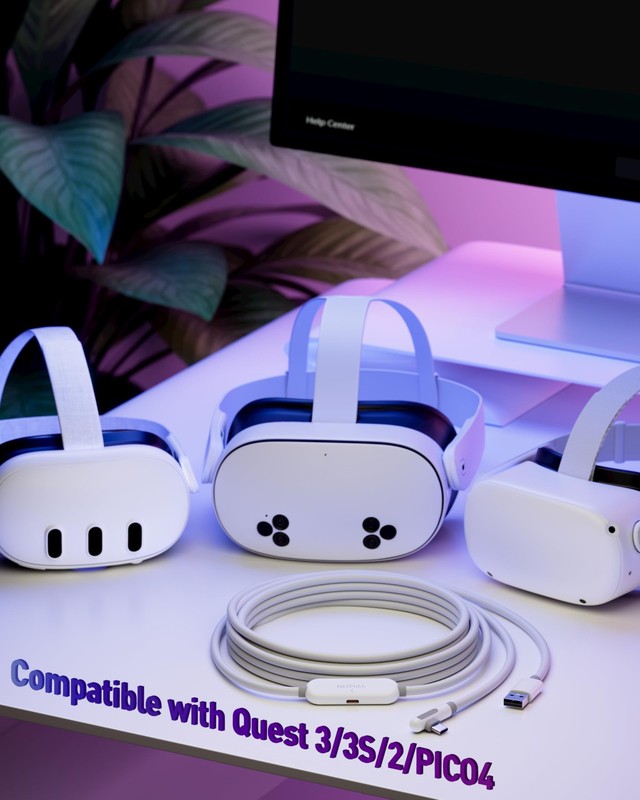 VR Charging Link Cable 16FT – Charge While Playing PC VR, USB 3.0 Stable Data... gallery