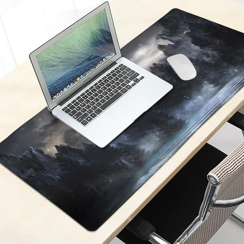 Forest Extra Large Black Gaming Mouse Pad Non-Slip Rubber Giant Mountain Mous... gallery