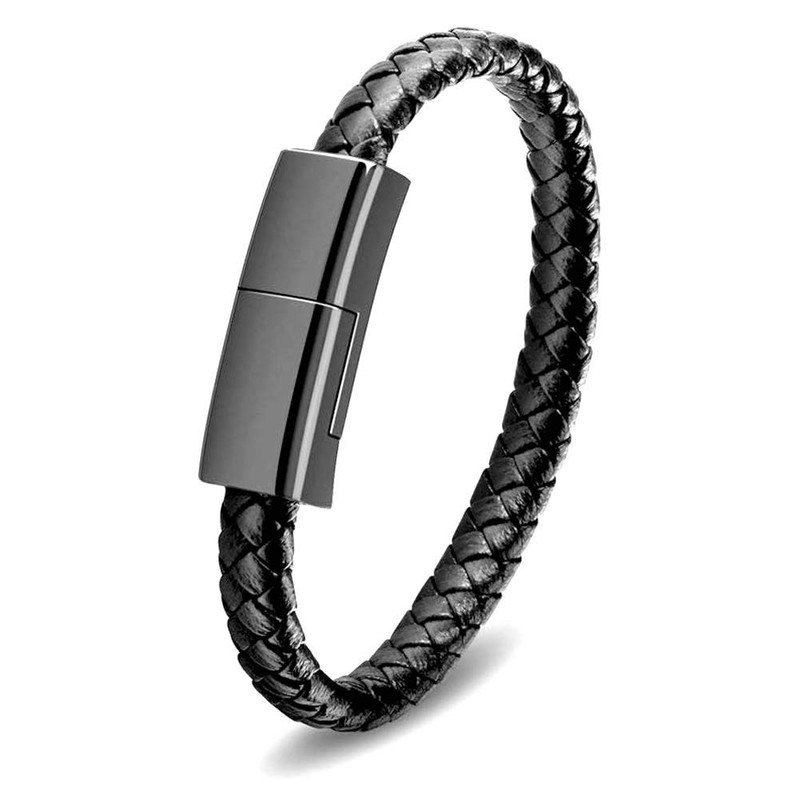 to Short Charging Cable Portable Travel Bracelet Charger 8.9in Personality Br…