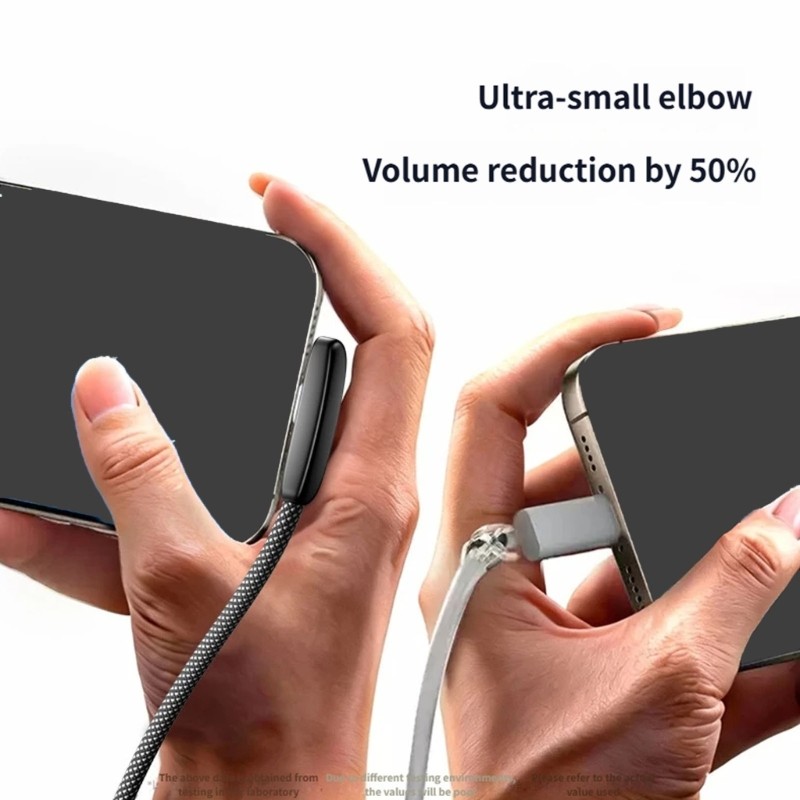 100W Fast Charging Cable L Shape Aluminum Shell For Mobile Gaming And Data gallery