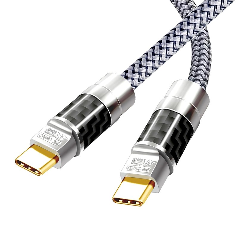 60FT USB Type C to C Cable, 4K@60Hz, 100W Fast Charging, Braided, High-Speed Dat gallery