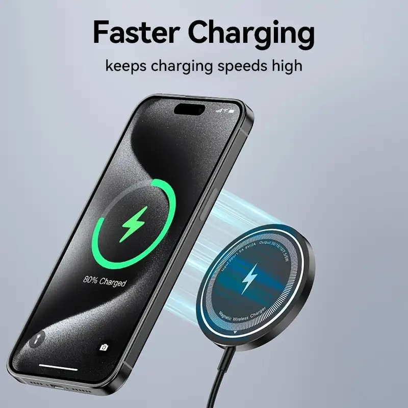 15W Magnetic Fast Wireless Charger Pad For SamsungS24 Ultra iPhone 16 15 Pro LOT gallery