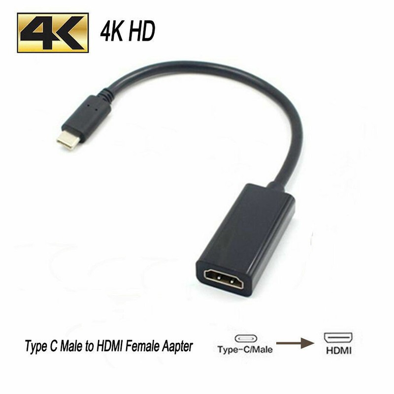 USB Type C & Male To HDMI Female Adapter Cable For Cell Phone Tablet HDTV US gallery
