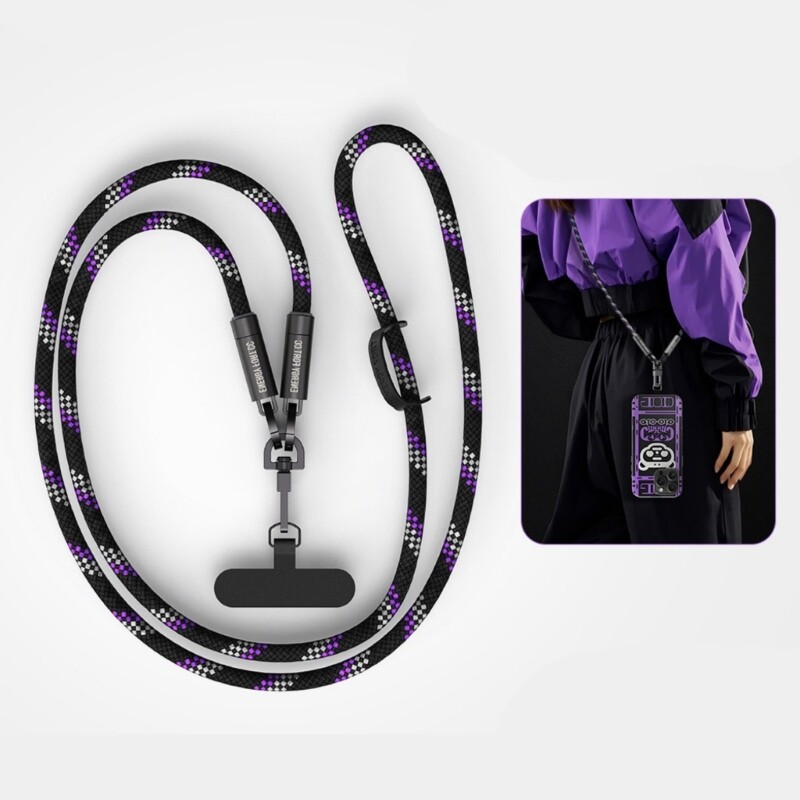 Crossbody Phone Lanyard Straps with Patches Adjustable Braided Neck Straps gallery