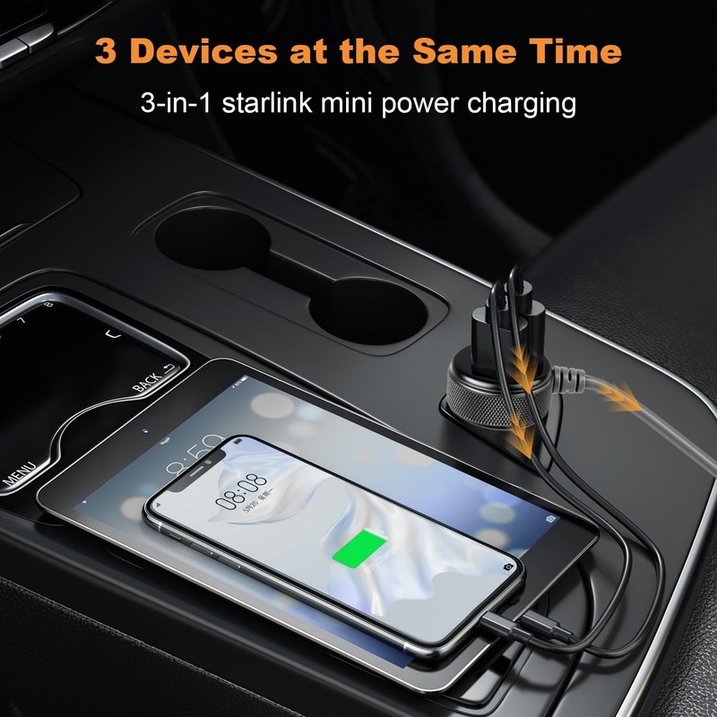 Starlink Mini Cable 3-in-1, Starlink Mini Car Adapter with Digital Display Du... gallery