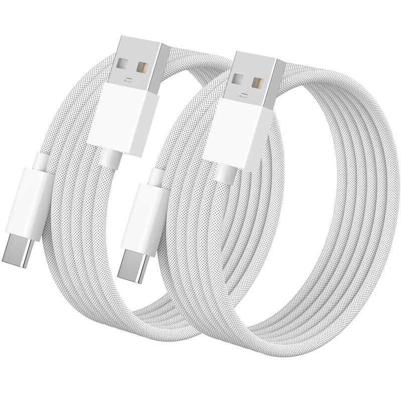 2Pack 6ft USB A to USB C Cable 60W Fast Charge Car Play for iPhone 16/15 Pro Max