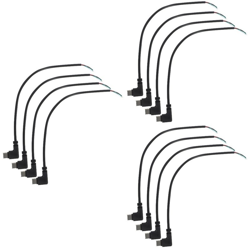 12 Pcs USB Type C Plug Cable Bare Cable 4-Pin End Cable Replacement Repair gallery