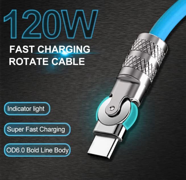 "Chubby Gamer" 180° Rotating Fast Charge Cable gallery