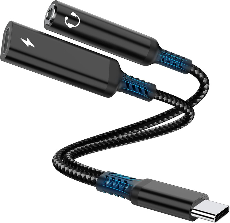 Marsno USB C to 3.5Mm Headphone and Charger Adapter, 2-In-1 USB Type C to Aux Au gallery