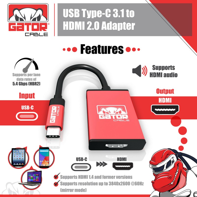 USB-C to HDMI Phone Adapter 4K 1080P HDTV for Android Samsung LG HTC Moto MacPro gallery
