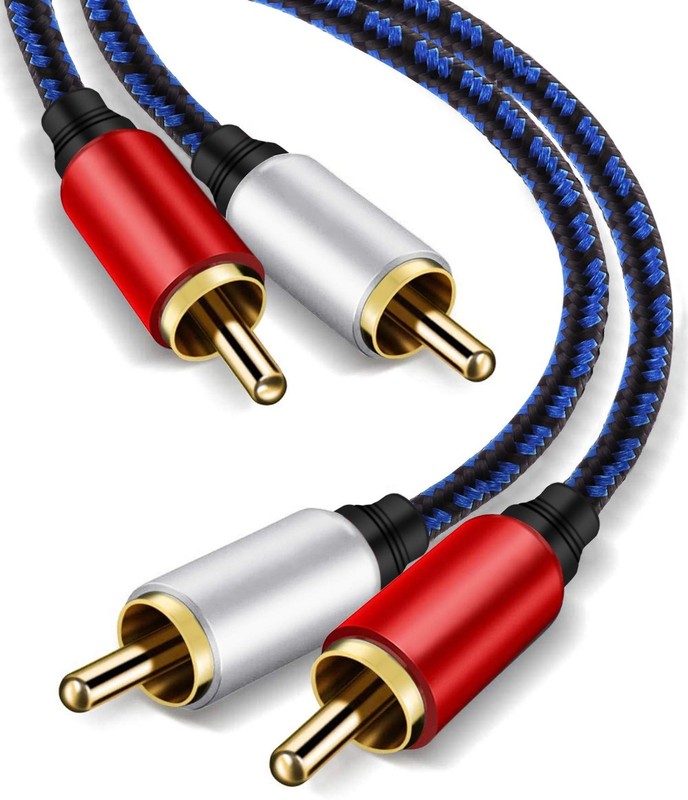 NC XIQN RCA Cable 10ft. 2RCA Male to 2RCA Male Stereo Audio Cable Nylon Braid... gallery