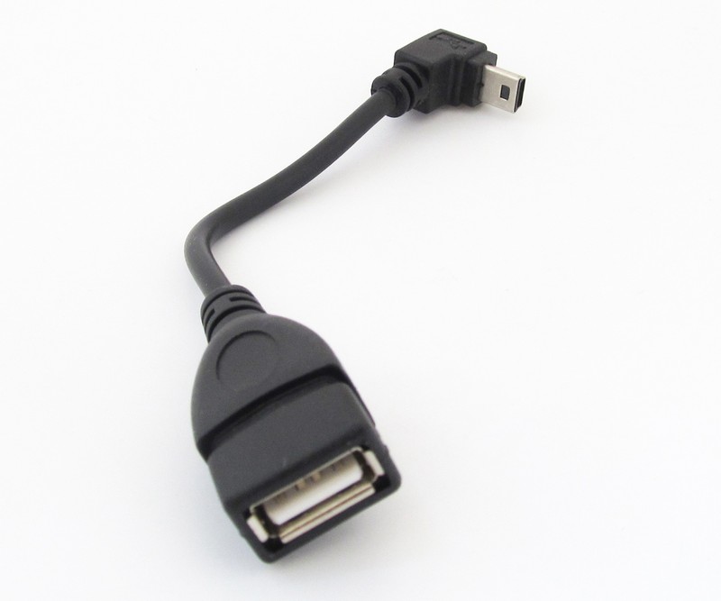 1pc UP Angle 90D Host OTG Adapter Cable Mini 5pin USB male to USB 2.0 Female gallery