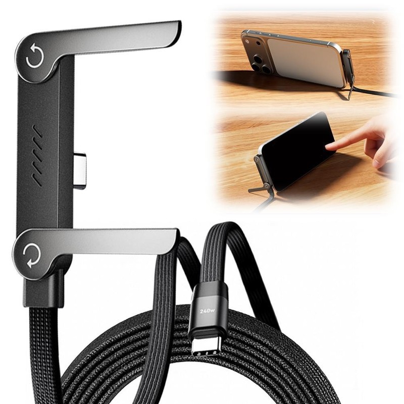 240W Fast Charging Cable Invisible Phone Holder Stand | Play While Charging gallery