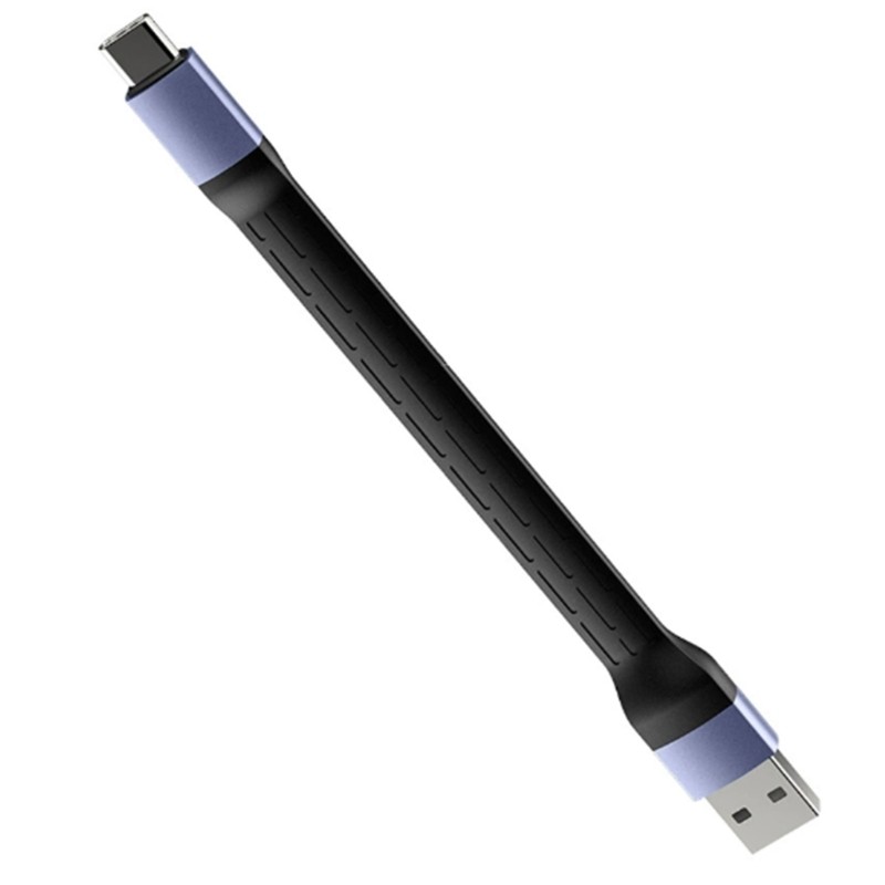 Flat Flexible USB A C Charging Cable 15cm 40Gbps Transfer 240W Quick Charging gallery