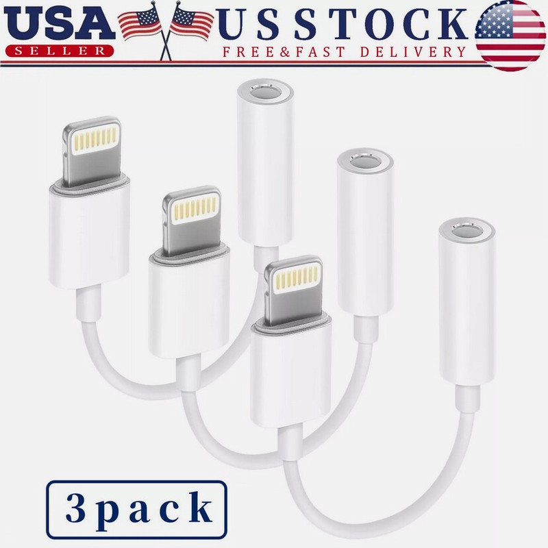 Headphone Adapters,3Pack 3.5 mm Headphone/Earphone Jack Audio Aux Adapter Dongle
