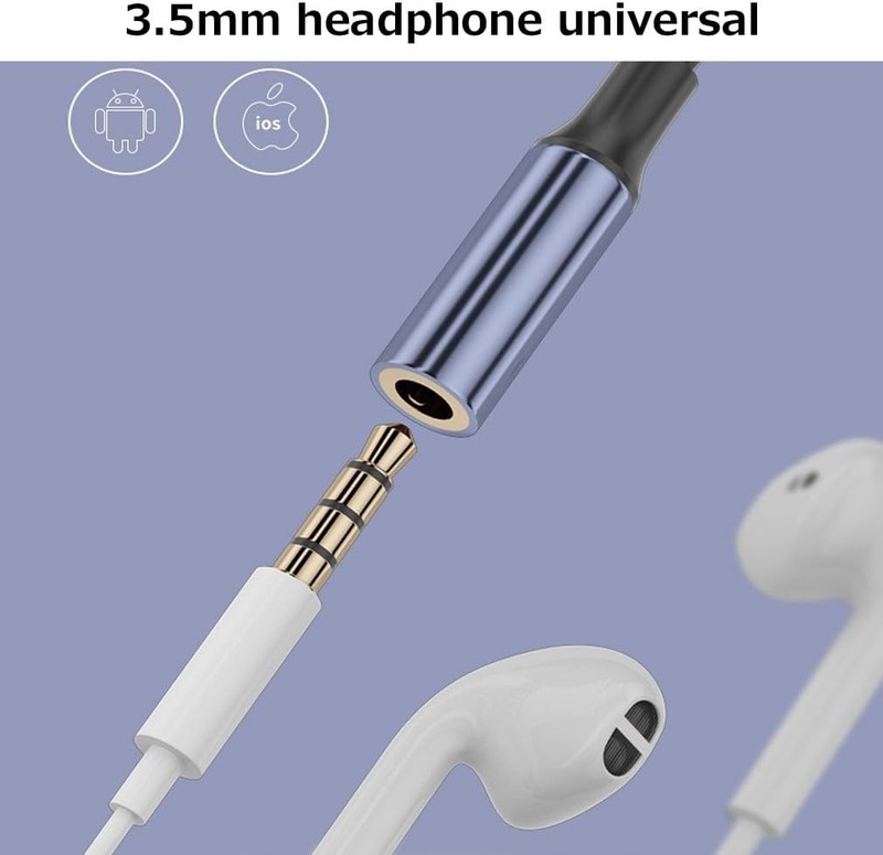 1/2 Pack USB C to 3.5mm Audio Adapter Type C to Headphone Aux Jack Dongle Cable gallery
