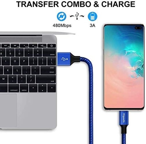 15ft Fast Charging USB Type C Cable - Nylon Braided Cord for All Devices gallery