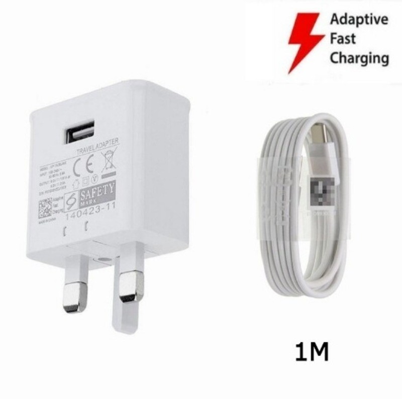 For Samsung Galaxy Phones Fast Charger Adapter Plug & Type C USB Charging Cable
