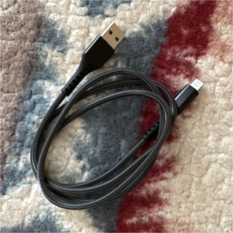 RENUIER USB-A to old iphone Braided Nylon Charging Cable, Black