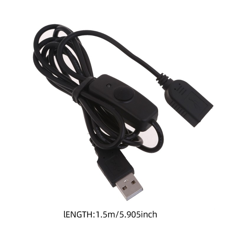 USB Extension Line Male to Female Cable Power Cord with Button Control gallery